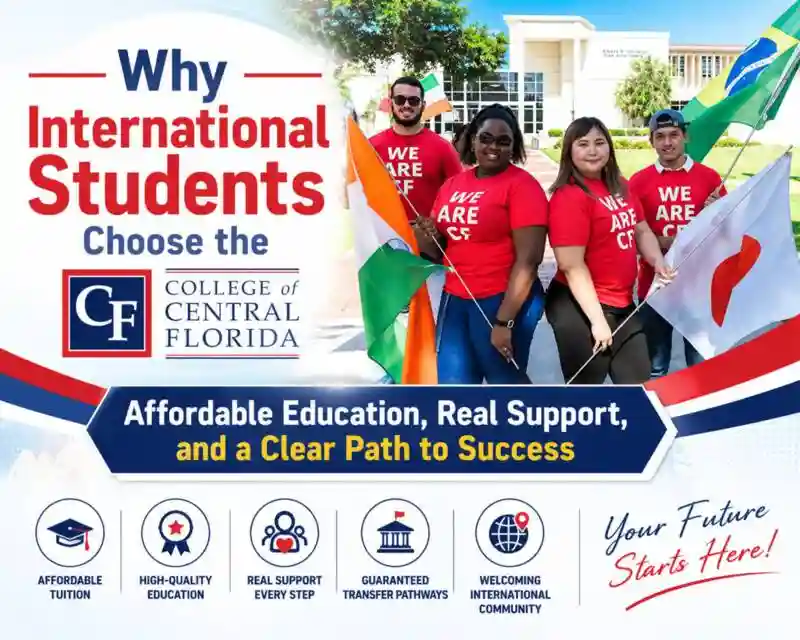 Main image for the article titled Why International Students Choose the College of Central Florida: Affordable Education, Real Support, and a Clear Path to Success