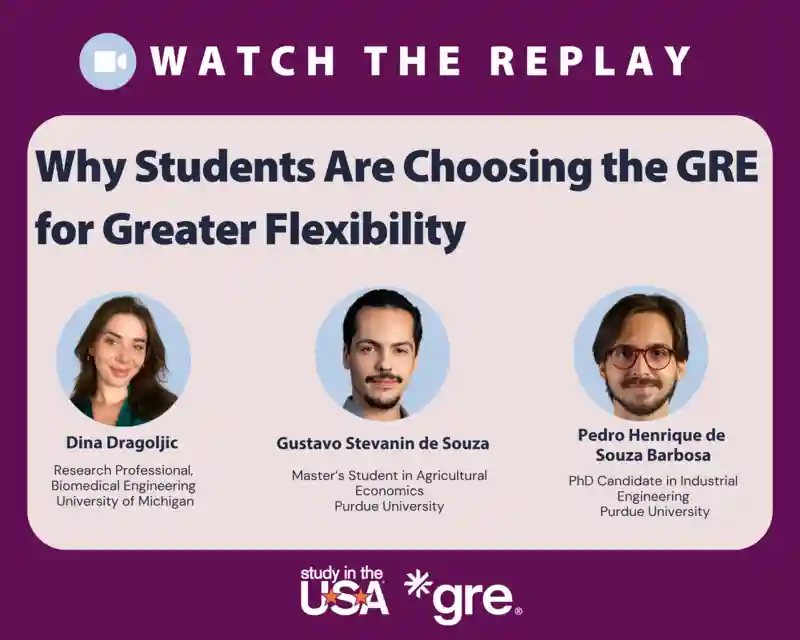 Main image for the article titled Watch the Replay: Why Students Are Choosing the GRE for Greater Flexibility