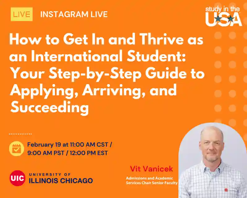 Main image for the article titled Instagram Live: How to Get Into UIC & Thrive as an International Student