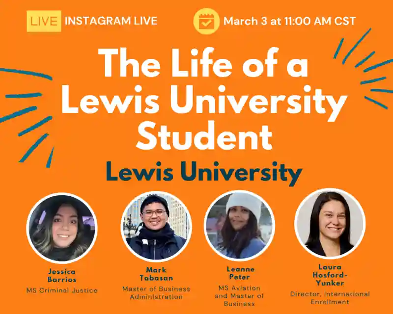 Join Us on Instagram Live with Lewis University!