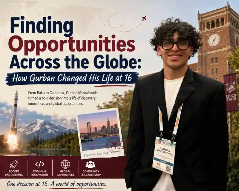 Main image for the article titled Finding Opportunities Across the Globe: How Gurban Changed His Life at 16