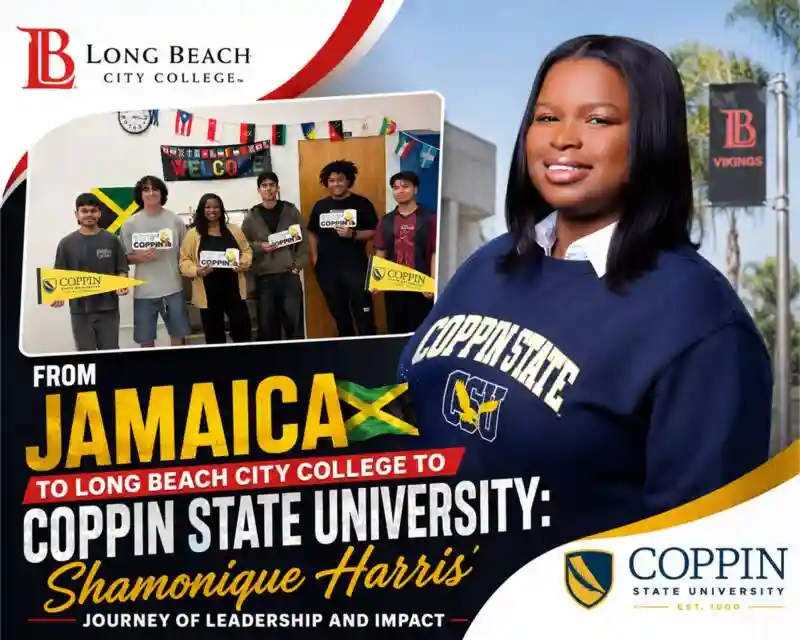 Main image for the article titled From Jamaica to Long Beach City College to Coppin State University: Shamonique Harris’ Journey of Leadership and Impact