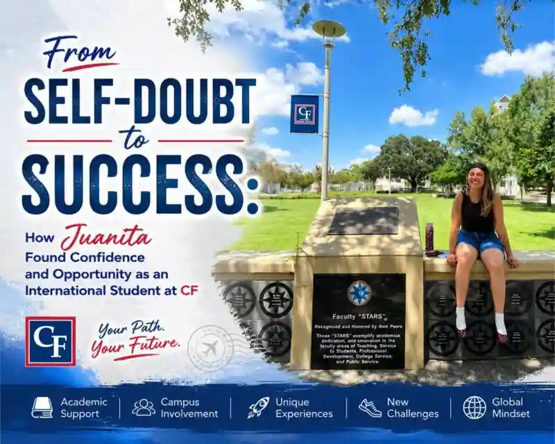 Main image for the blog post titled From Self-Doubt to Success: How Juanita Found Confidence and Opportunity as an International Student at CF
