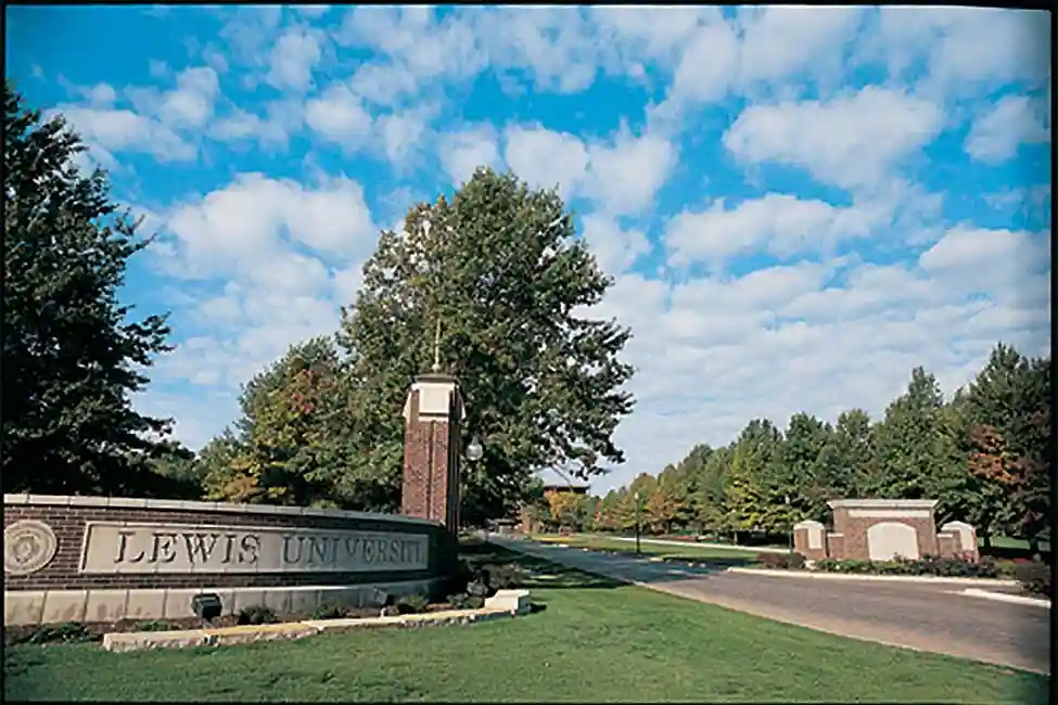 Promotional image of the Lewis University facilities