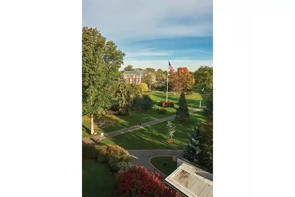 Promotional image of the Adelphi University facilities
